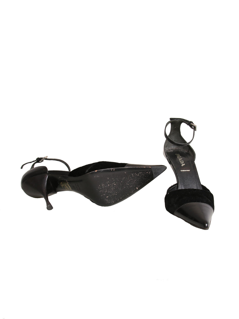 Prada Pointed Velvet Pumps