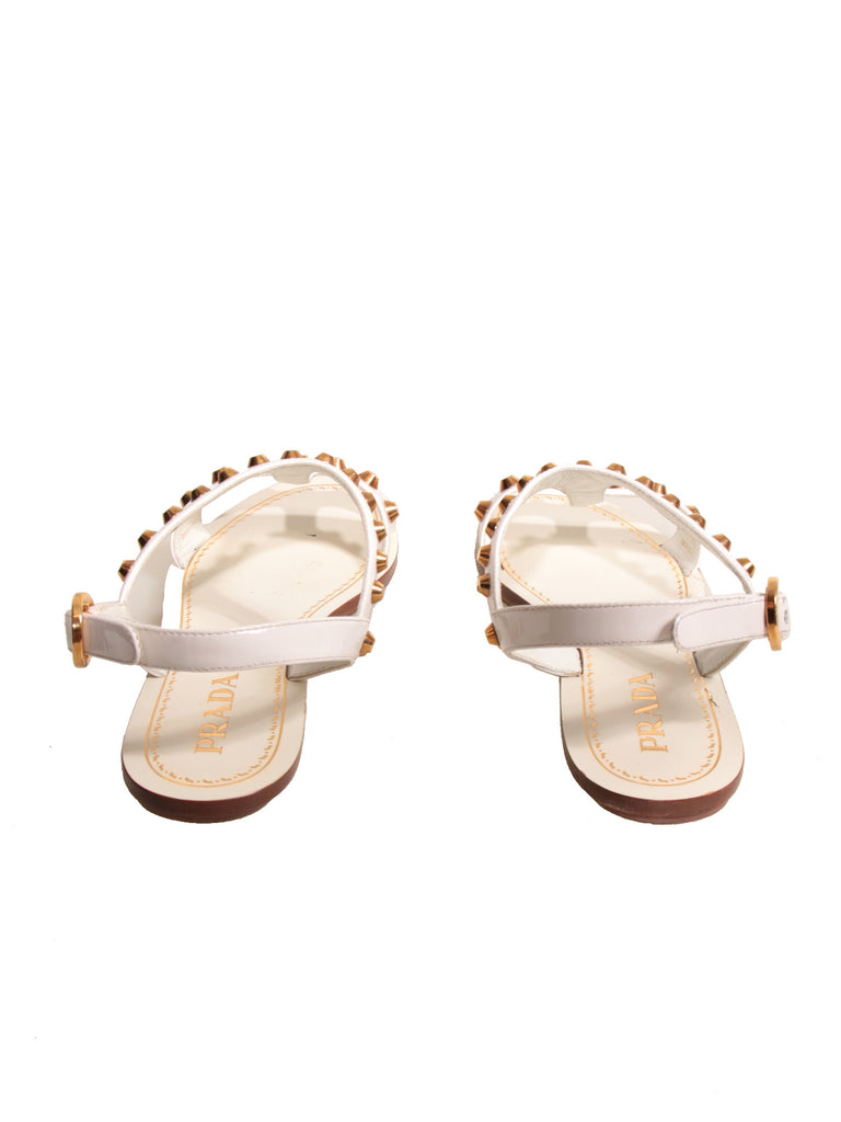 Prada Studded Flat Sandals