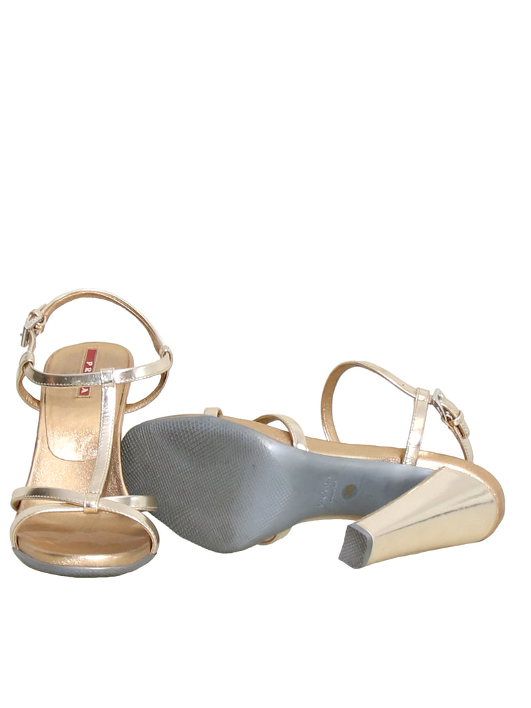 Prada Metallic Sandals