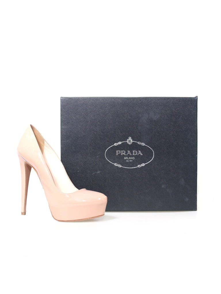 Prada Patent Leather Platform Pumps