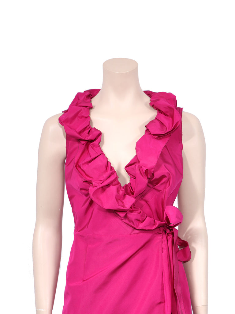 Prada Ruffle Wrap Dress