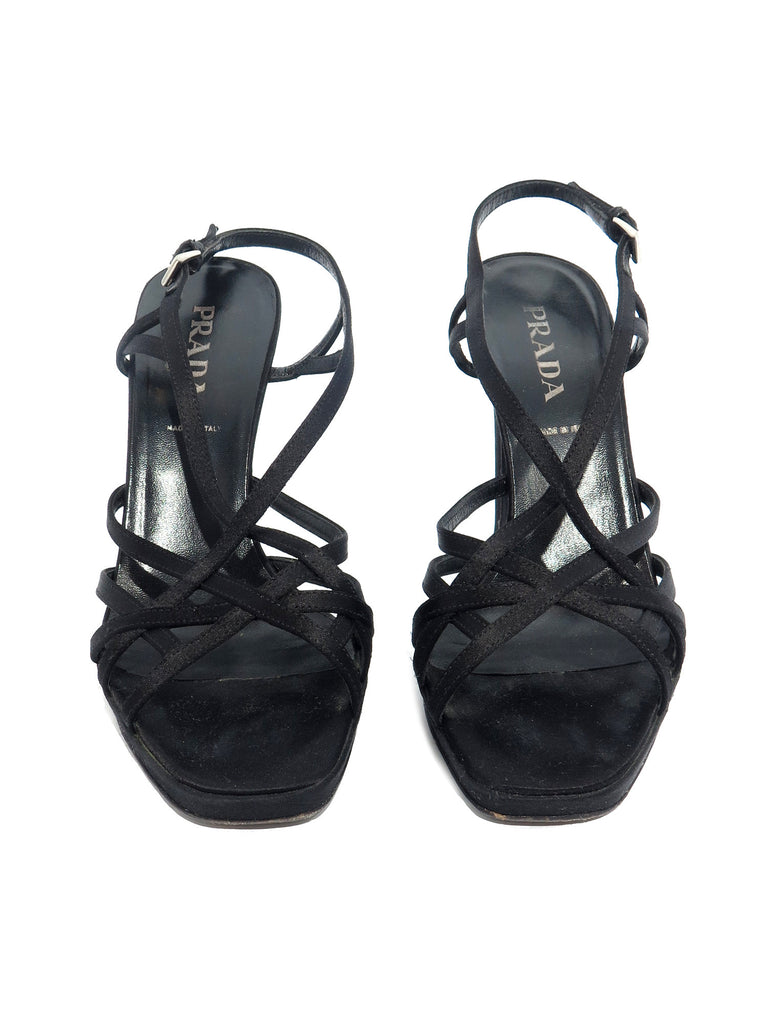 Prada Satin Strappy Sandals