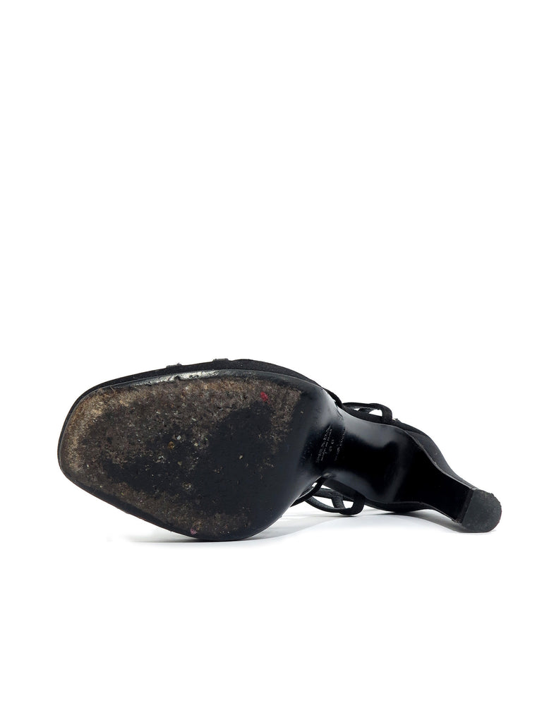 Prada Satin Strappy Sandals