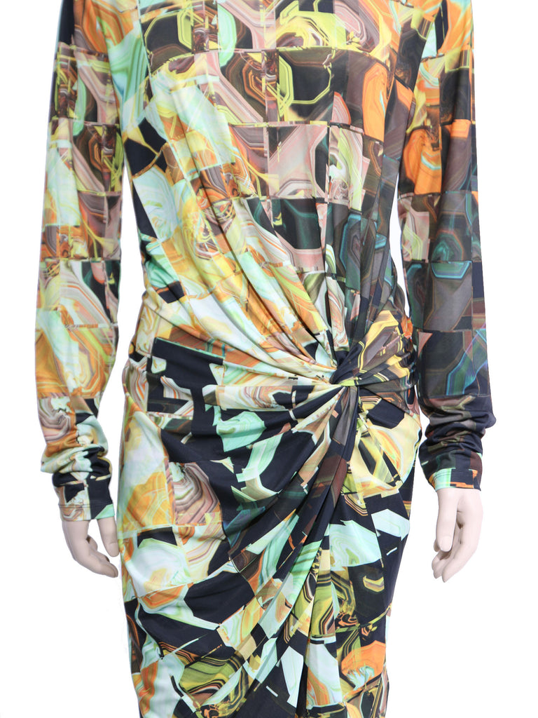 Ted Baker Printed Jersey Knot Dress