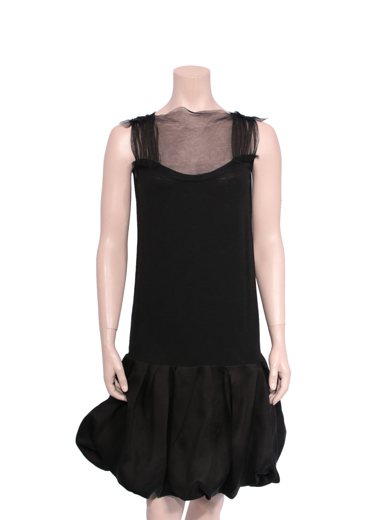 Lanvin Silk Mesh Dress