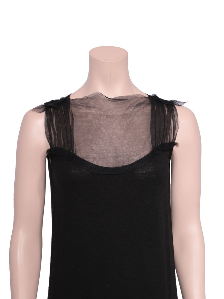 Lanvin Silk Mesh Dress