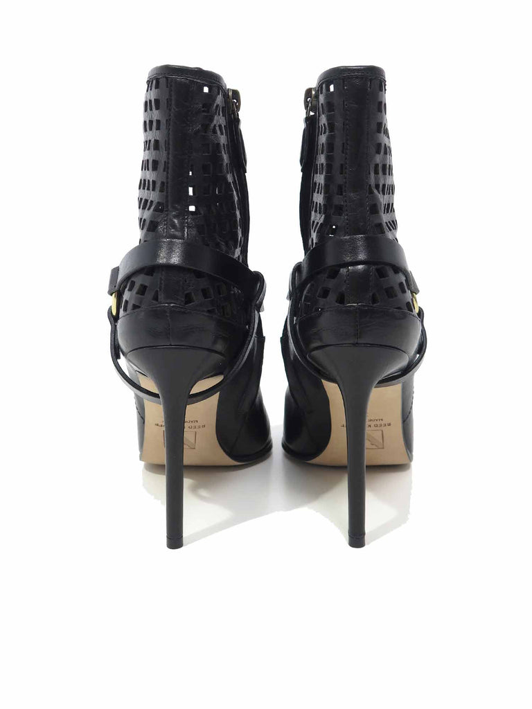 Reed Krakoff Cage Leather Pointed Booties