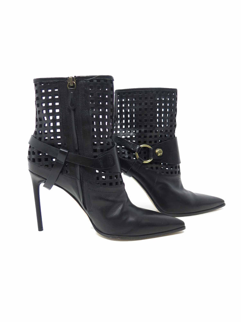 Reed Krakoff Cage Leather Pointed Booties