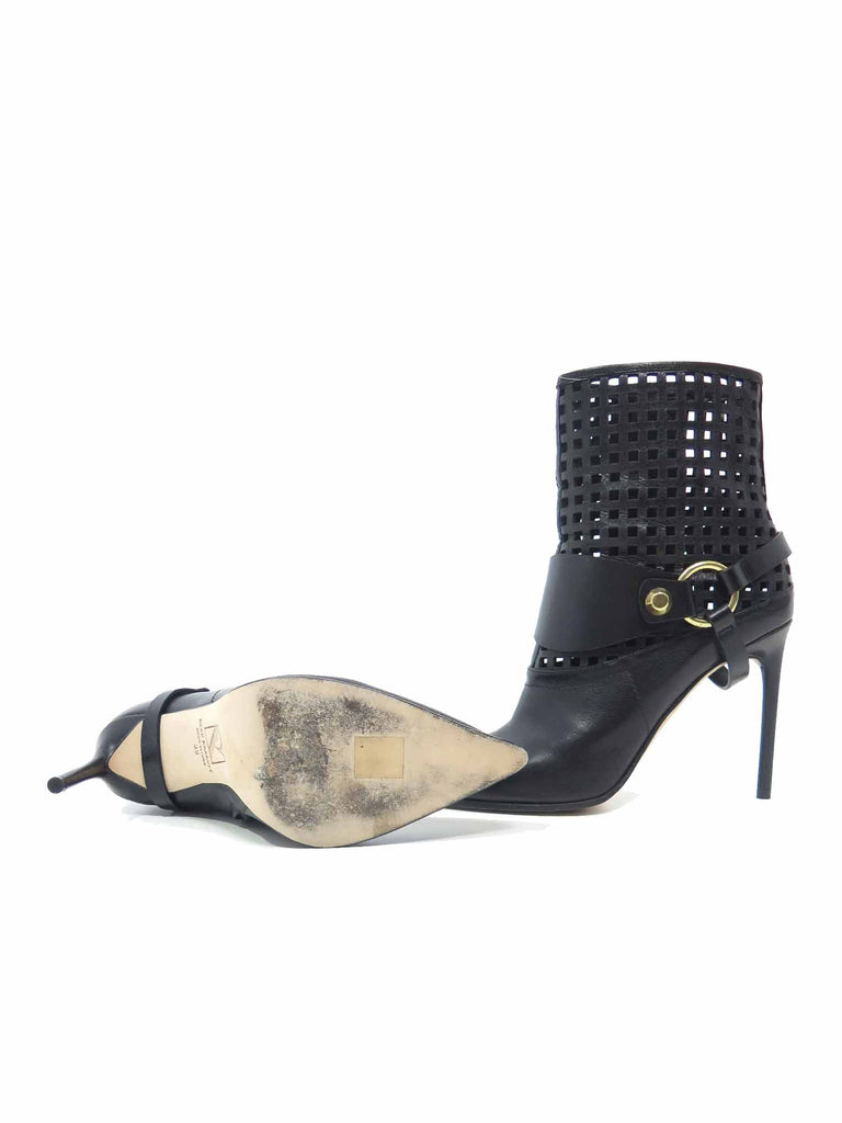 Reed Krakoff Cage Leather Pointed Booties