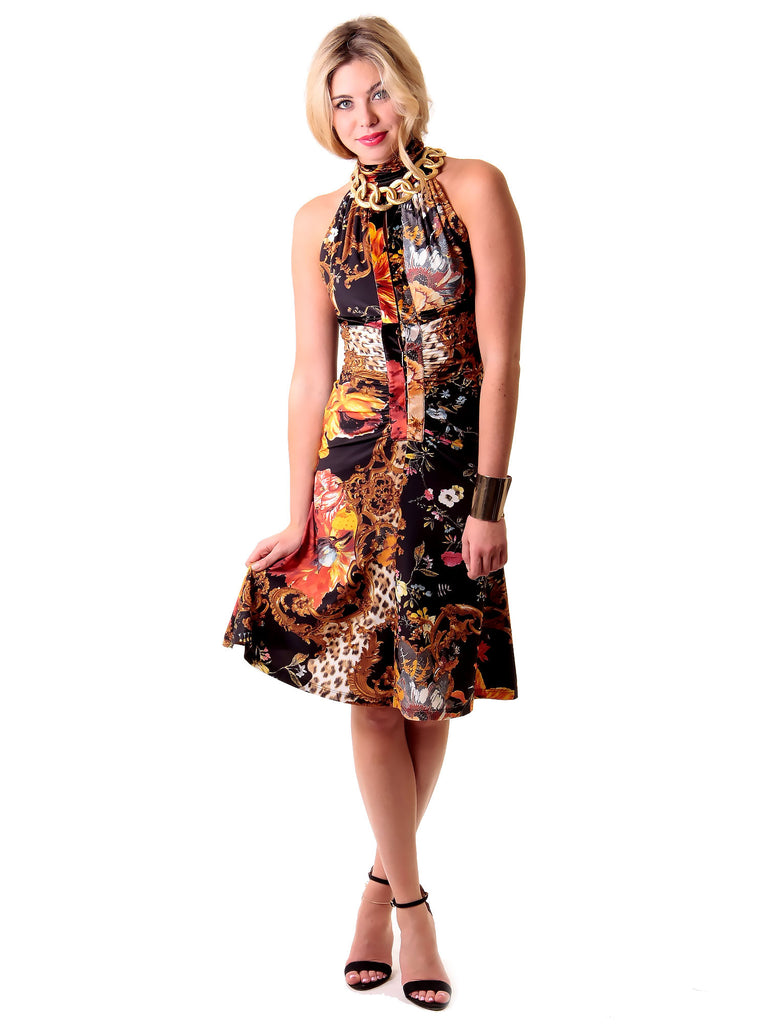 Roberto Cavalli Printed Stretch-Jersey Dress
