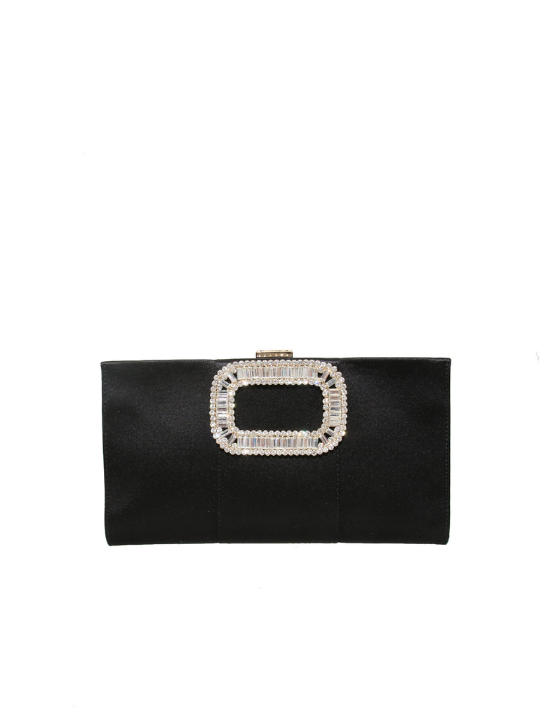 Roger Vivier Satin Pilgrim Clutch