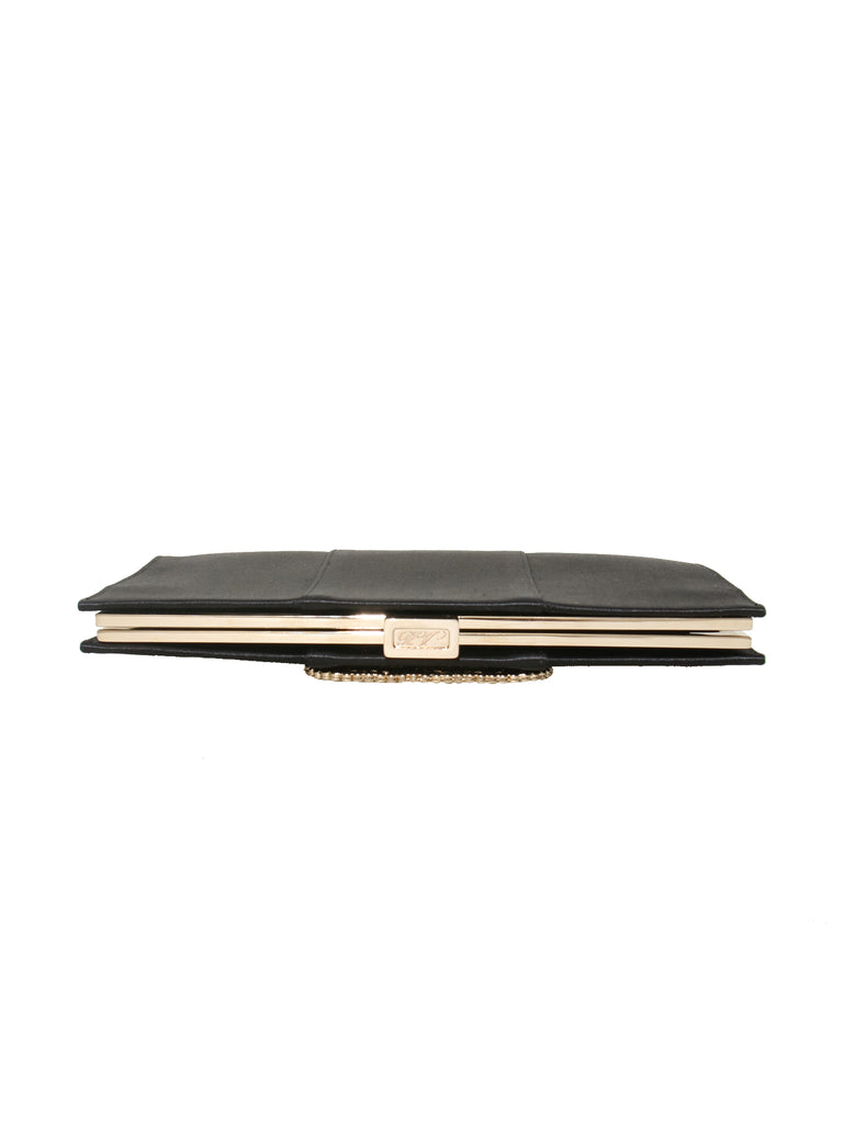 Roger Vivier Satin Pilgrim Clutch