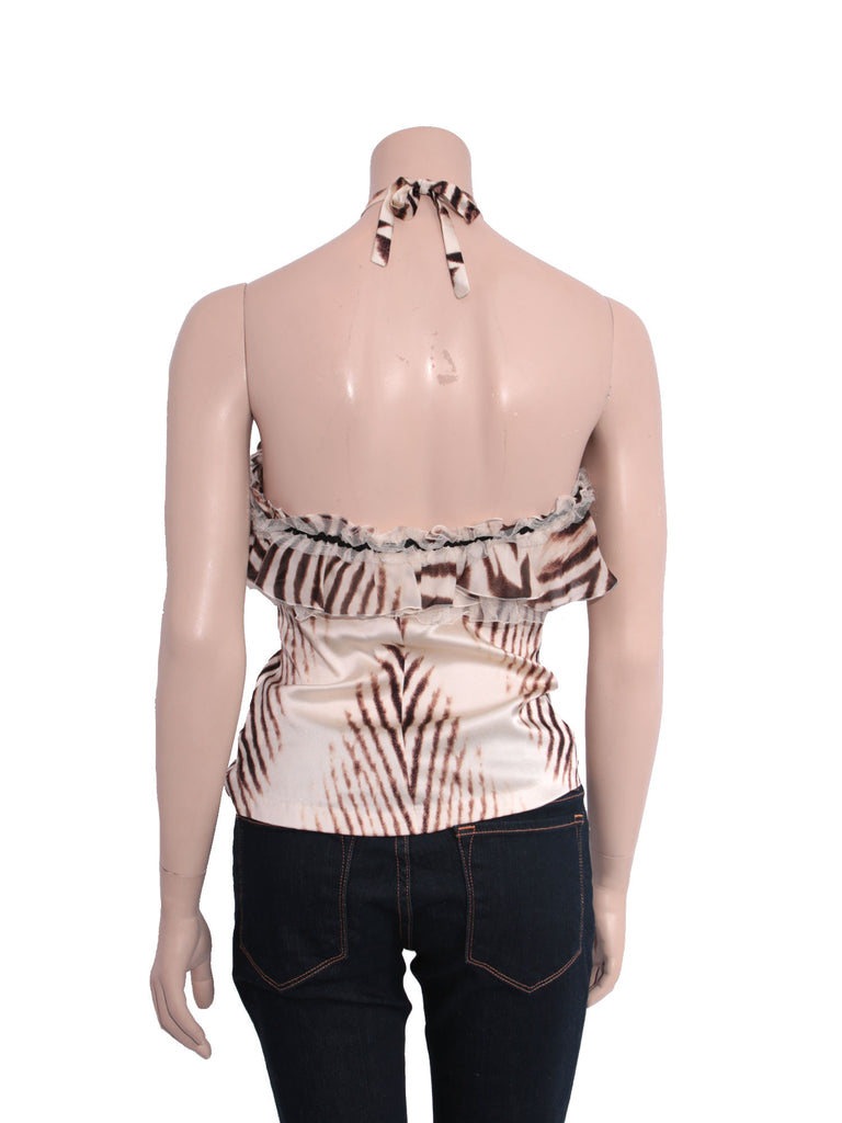 Roberto Cavalli Silk Halter Top