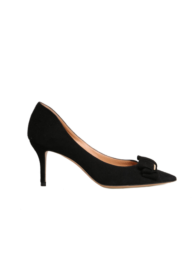 Salvatore Ferragamo Runa Suede Bow Pumps