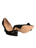 Salvatore Ferragamo Runa Suede Bow Pumps