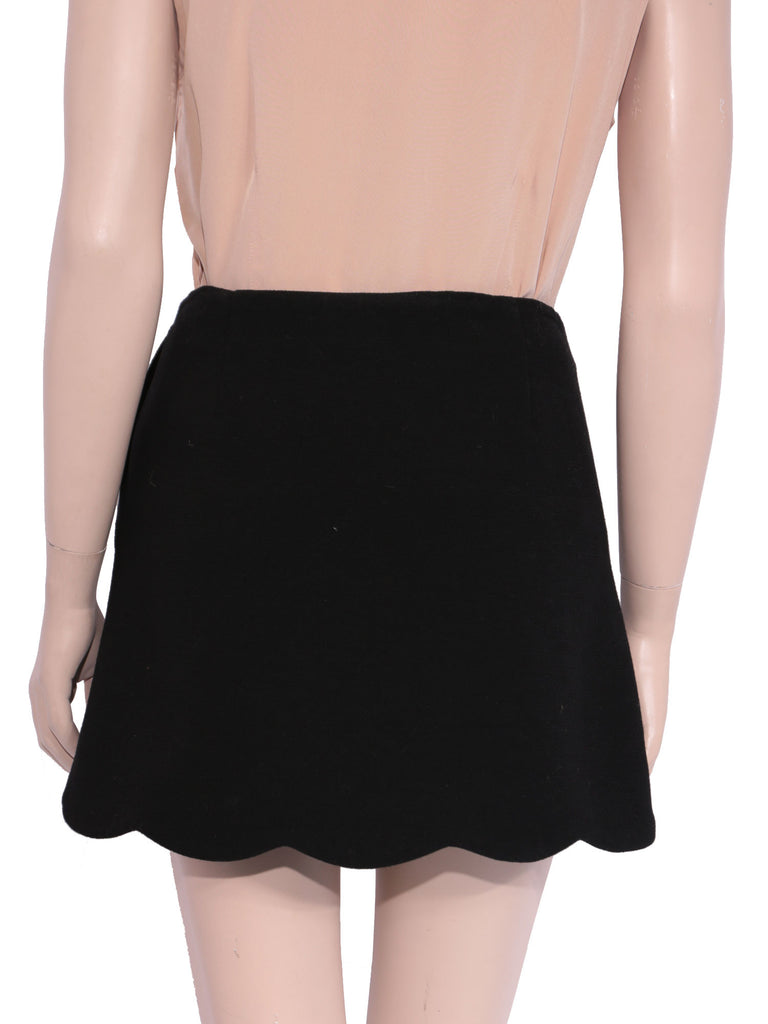 Valentino Scalloped Mini Skirt