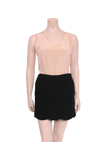 Valentino Scalloped Mini Skirt