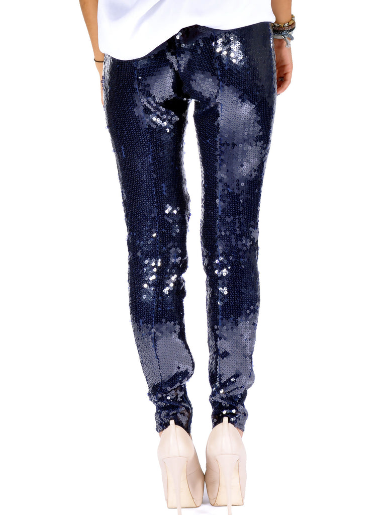 Alexander McQueen Sequin Silk-Blend Georgette Leggings