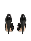 Sergio Rossi Satin and Leather Platform Sandals