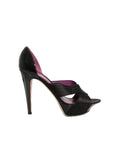 Sergio Rossi Satin and Leather Platform Sandals