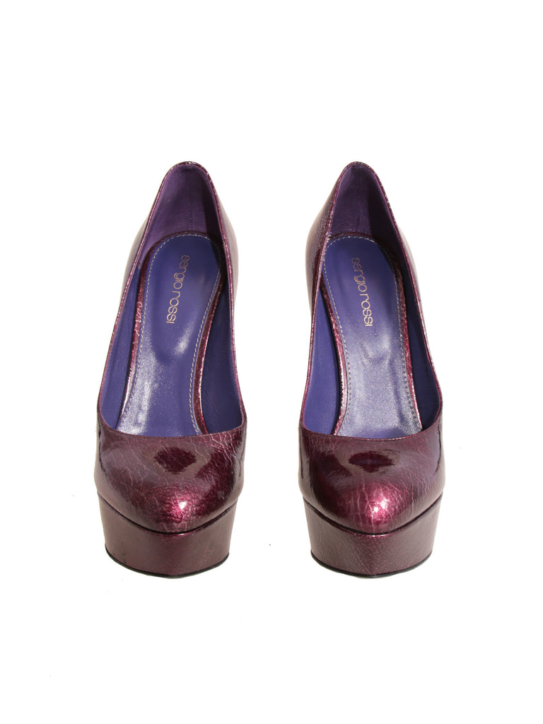 Sergio Rossi Leather Platform Pumps