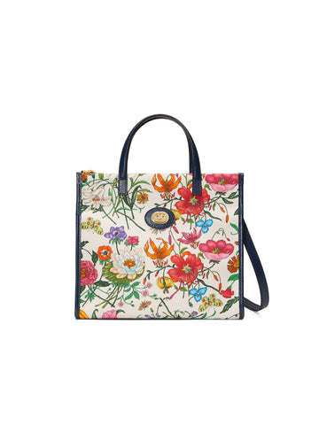 New Gucci Medium Flora Canvas Tote Bag