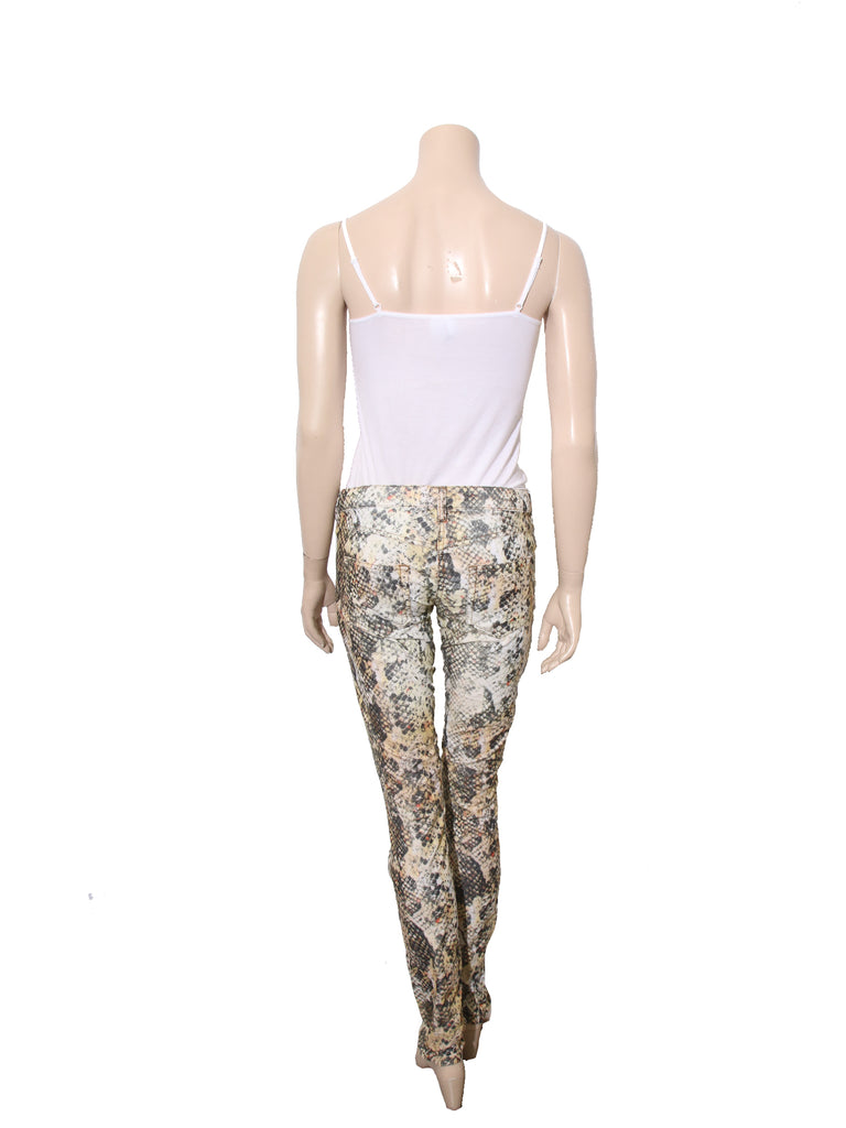 Isabel Marant Snakeskin Print Corduroy Pants
