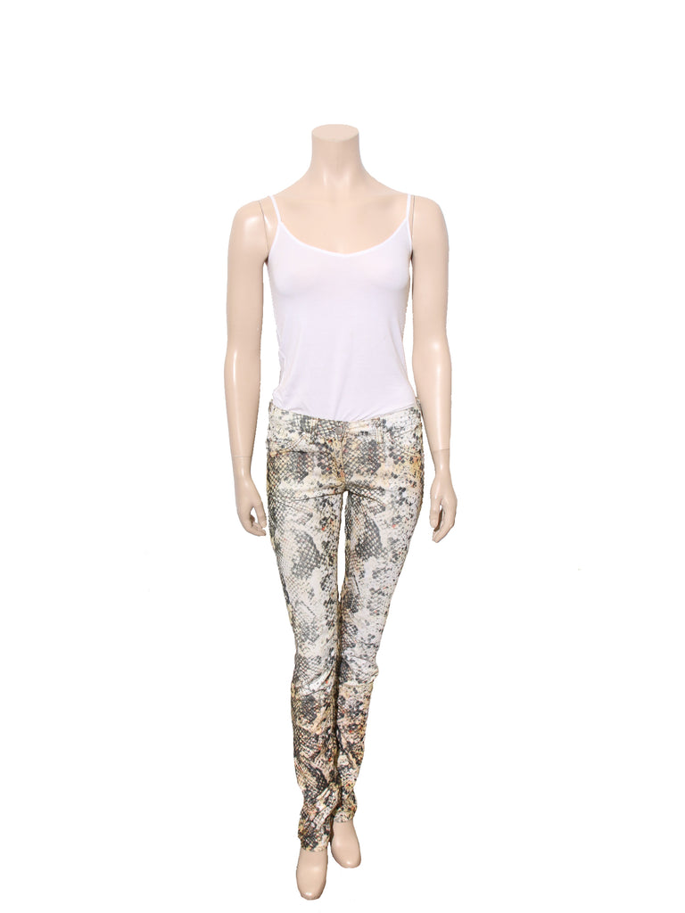 Isabel Marant Snakeskin Print Corduroy Pants