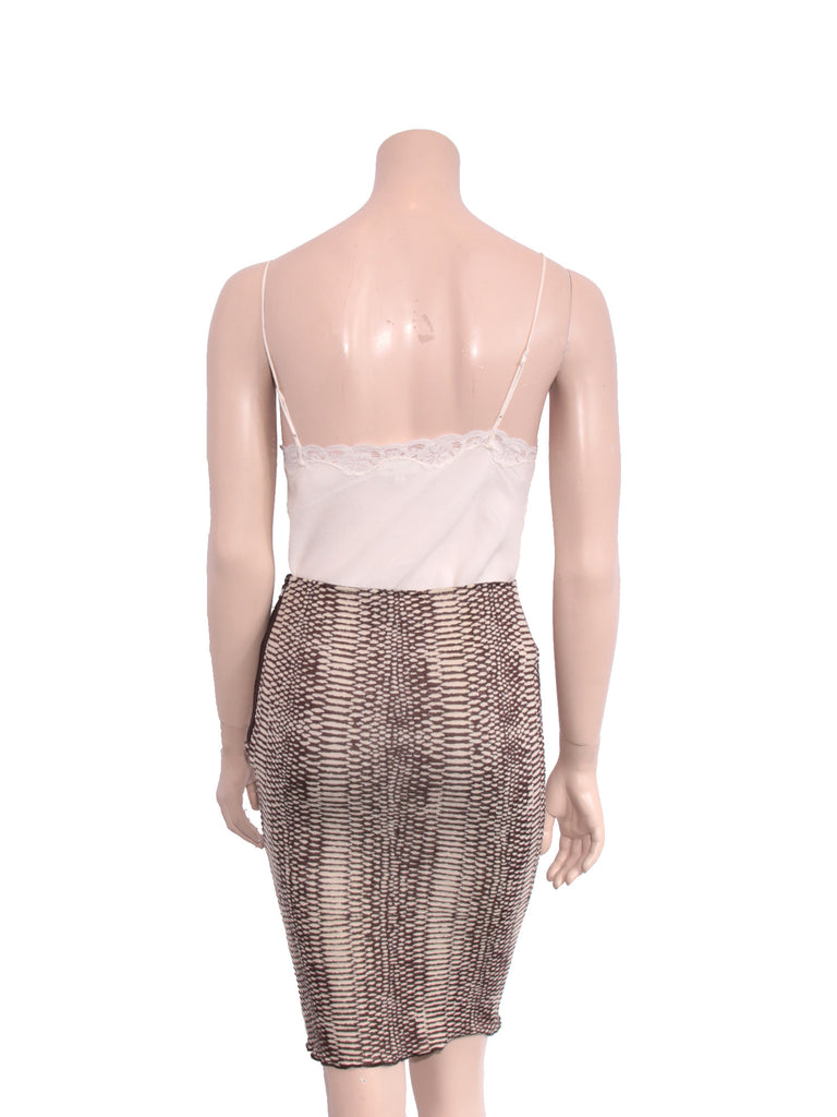 Lanvin Snakeskin-Print Skirt