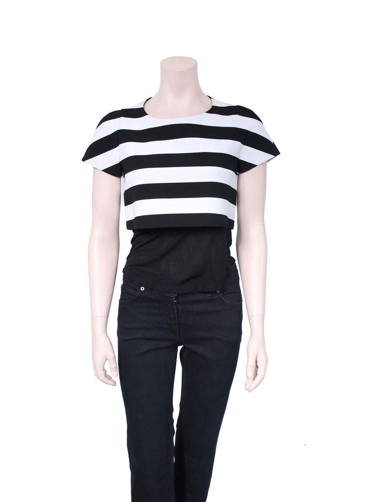 Maje Striped Crop Top