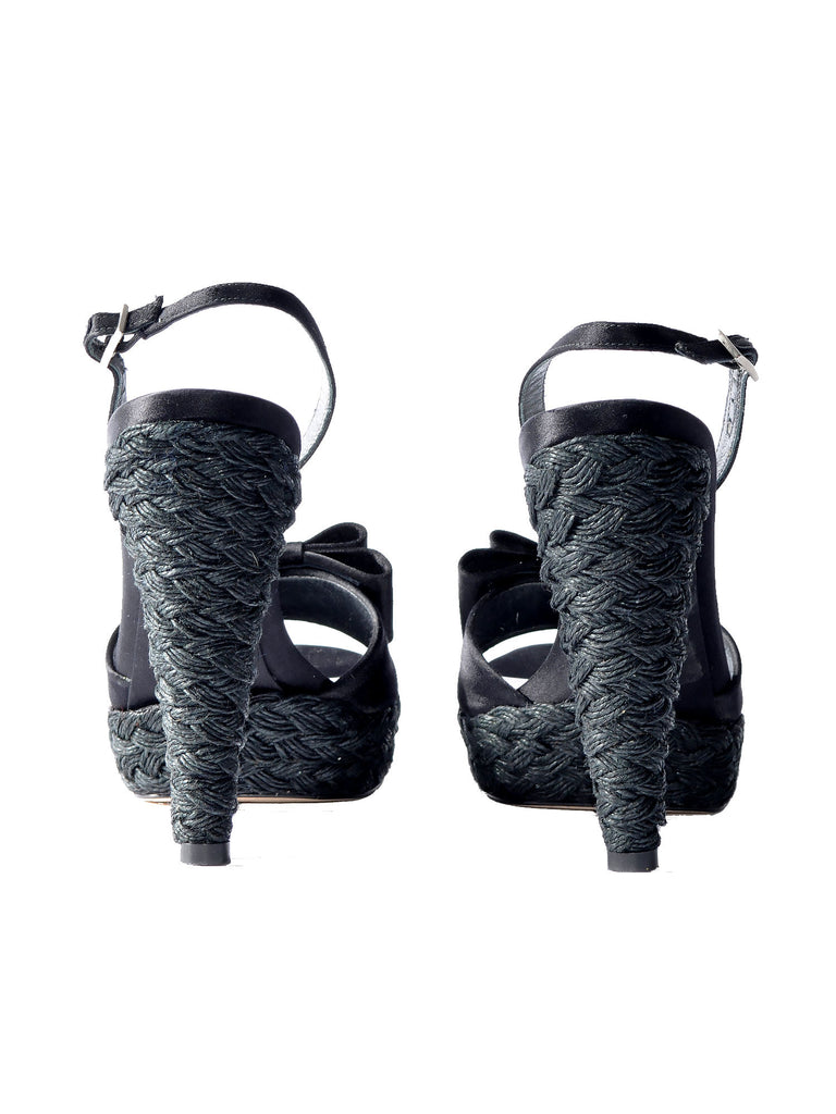 Stuart Weitzman Bow Woven Sandals