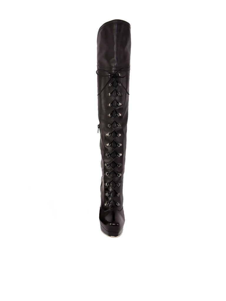 Stuart Weitzman Laced-Up Thigh-High Boots