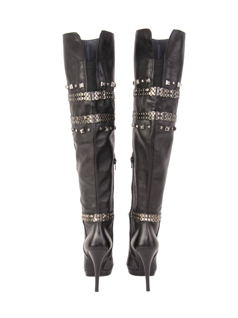 Stuart Weitzman Thigh-High Studded Boots
