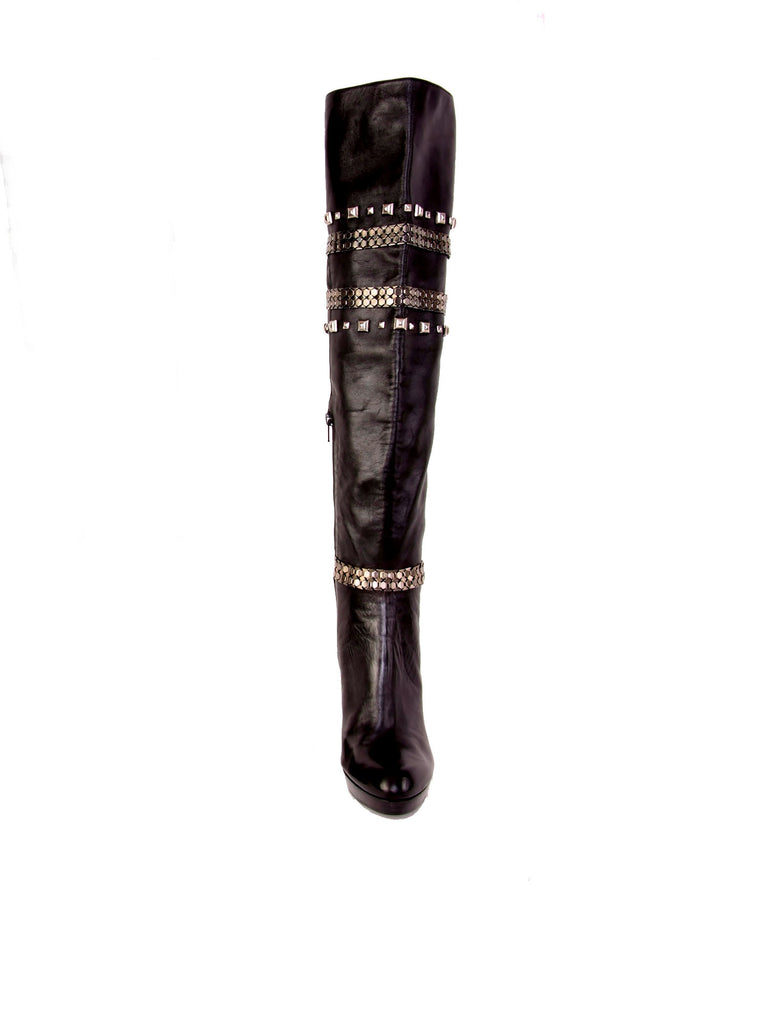 Stuart Weitzman Thigh-High Studded Boots
