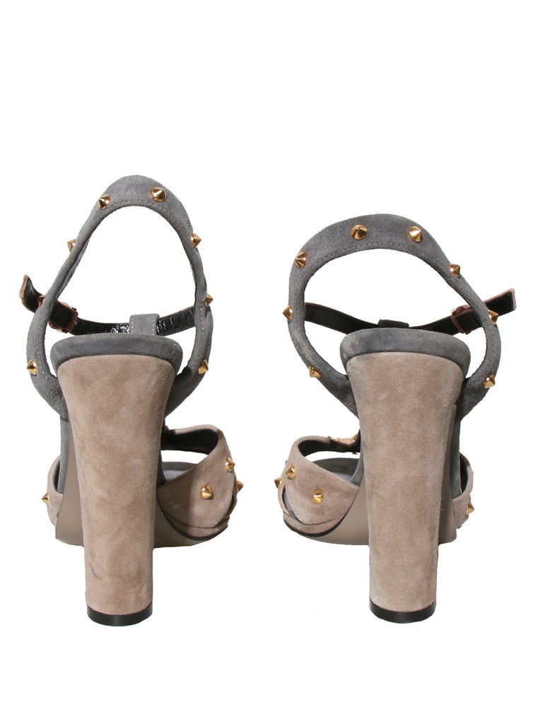 Gucci Suede Studded Sandals