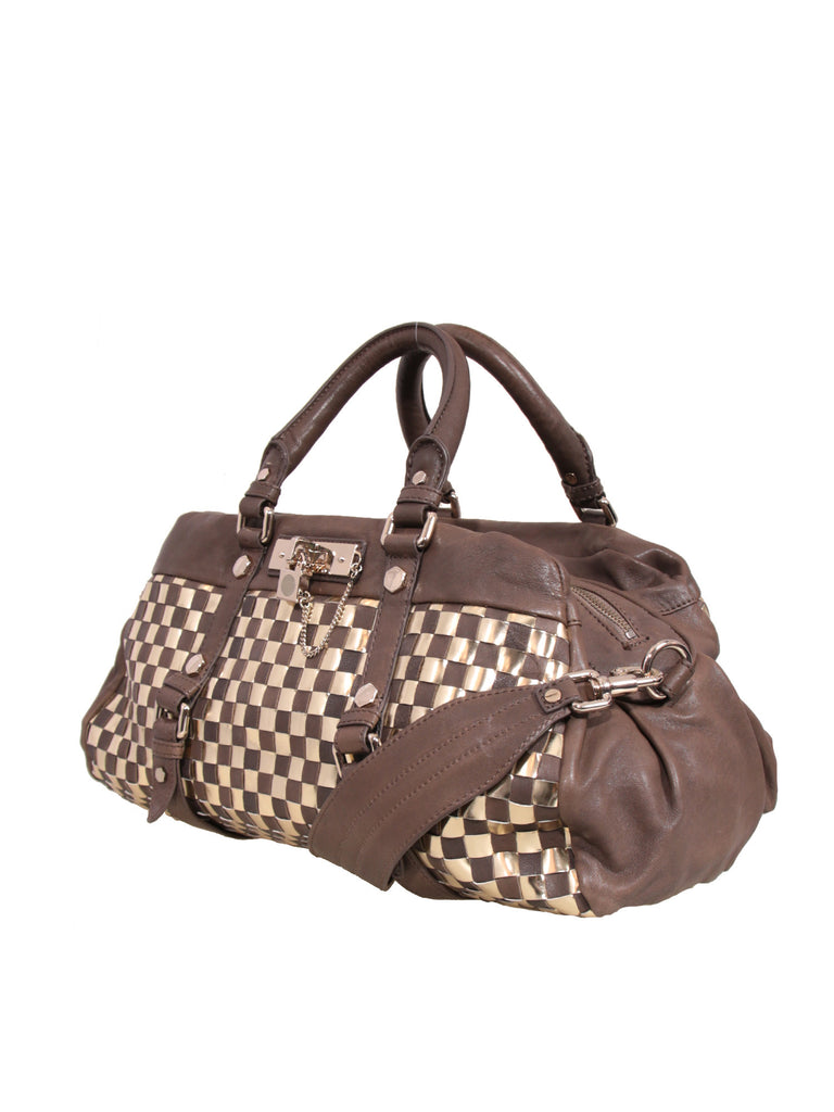 Marc by Marc Jacobs Metallic Detail Leather Shoulder Bag