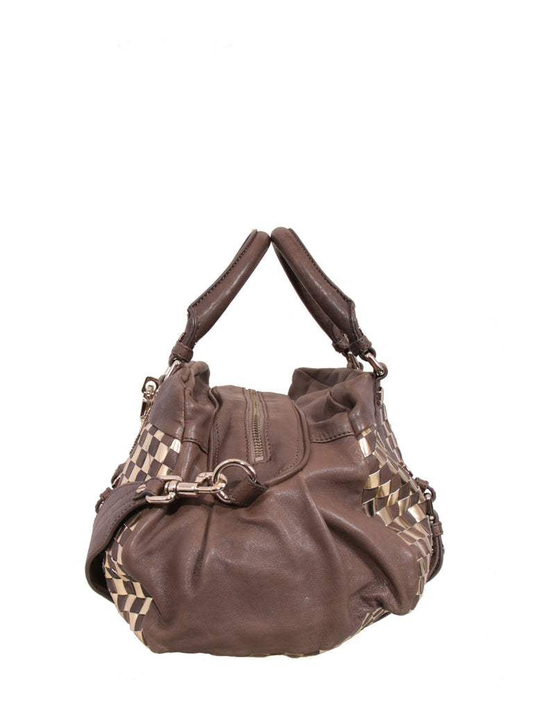 Marc by Marc Jacobs Metallic Detail Leather Shoulder Bag