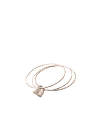 Tiffany & Co. Sterling Silver Triple Bangle Lock Bracelet