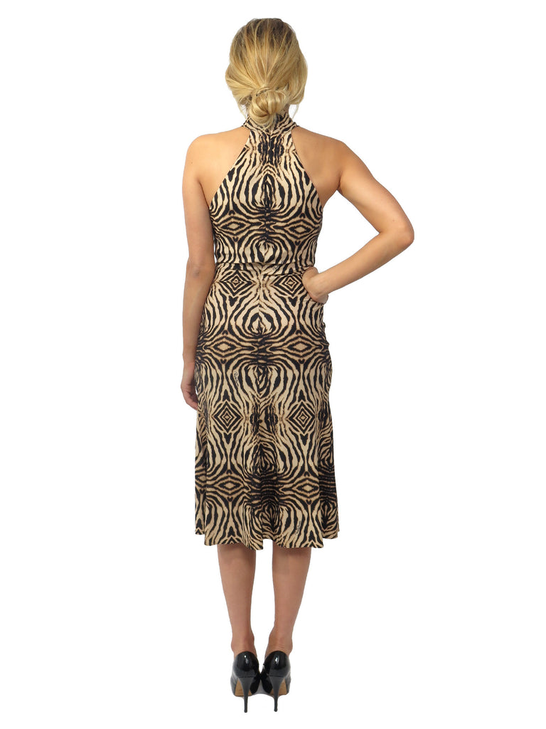 Roberto Cavalli Tiger Print Stretch-Jersey Dress