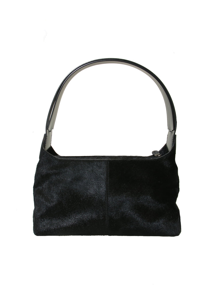 Tod's Leather-Trimmed Ponyhair Shoulder Bag