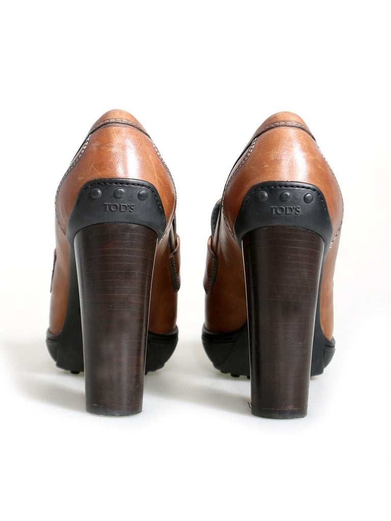 Tod's Leather Loafer Pumps