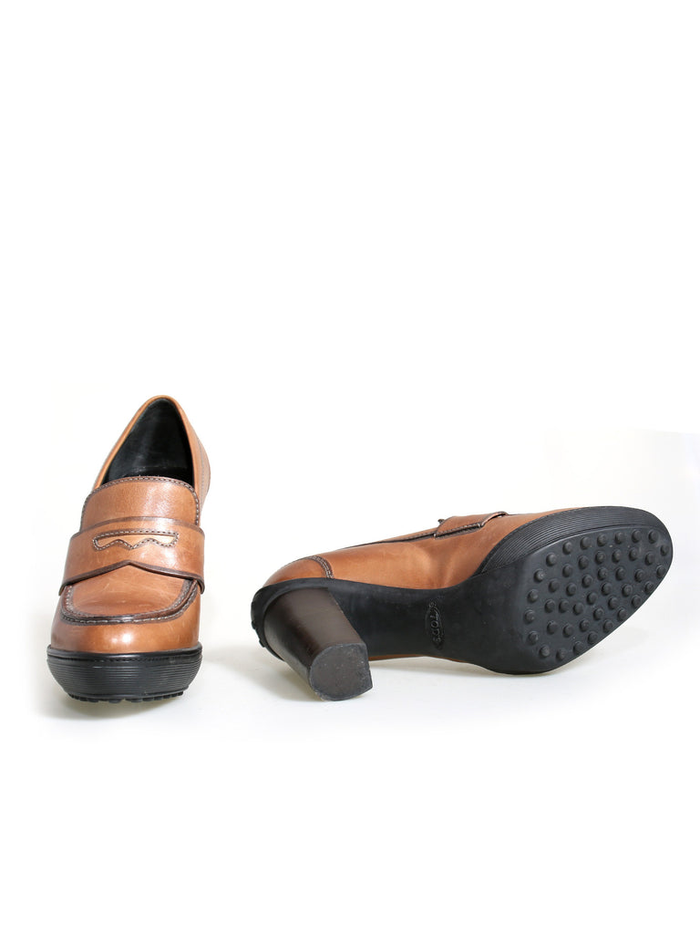 Tod's Leather Loafer Pumps