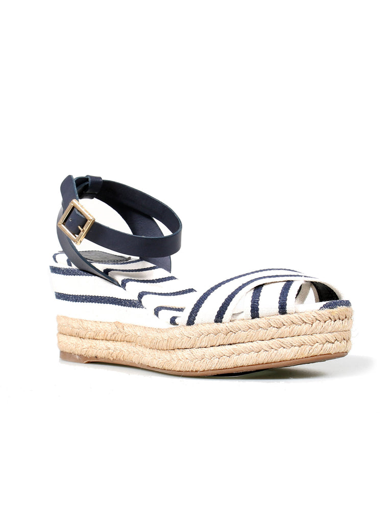 Tory Burch Striped Wedge Sandals