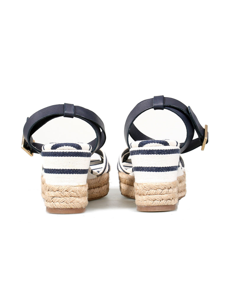 Tory Burch Striped Wedge Sandals