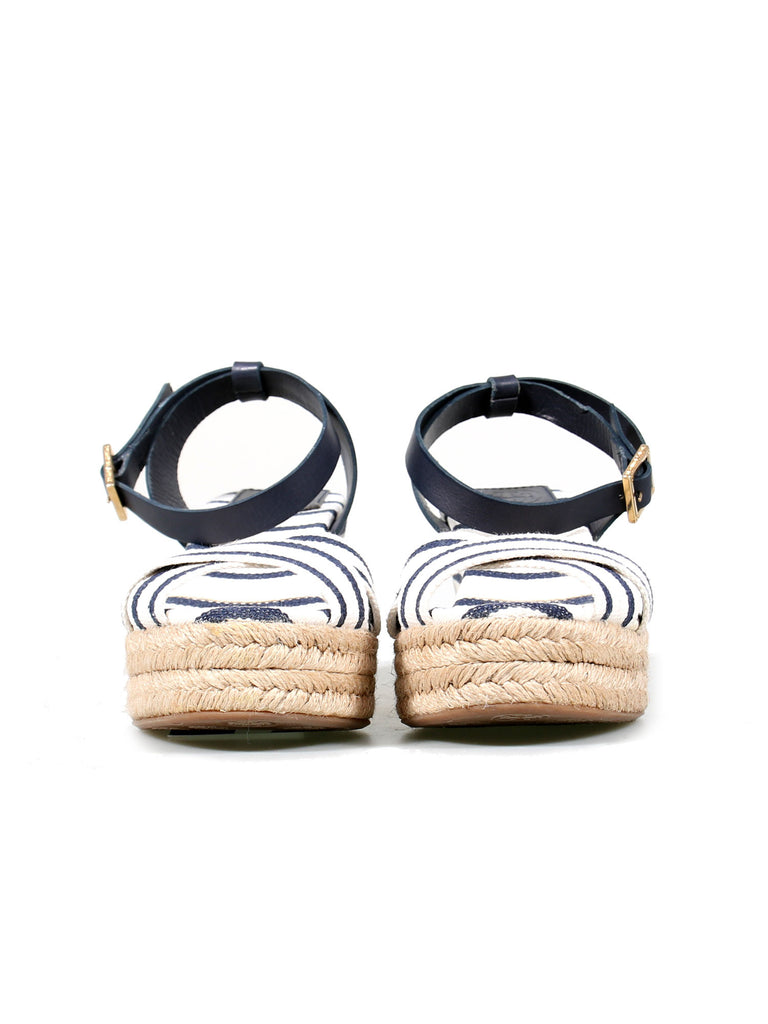 Tory Burch Striped Wedge Sandals