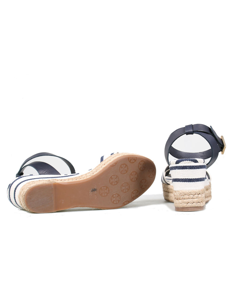 Tory Burch Striped Wedge Sandals