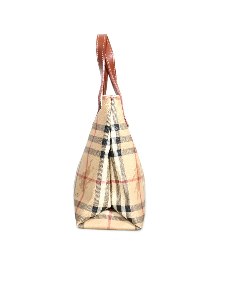 Burberry Haymarket Check Small Tote Bag