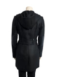 Mackage Hooded Leather Detail Coat
