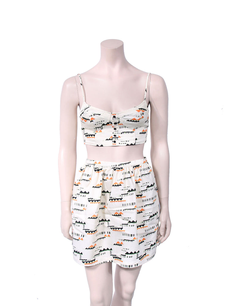 PJK Patterson J. Kincaid Scarlet Bustier Top and Ralin Skirt