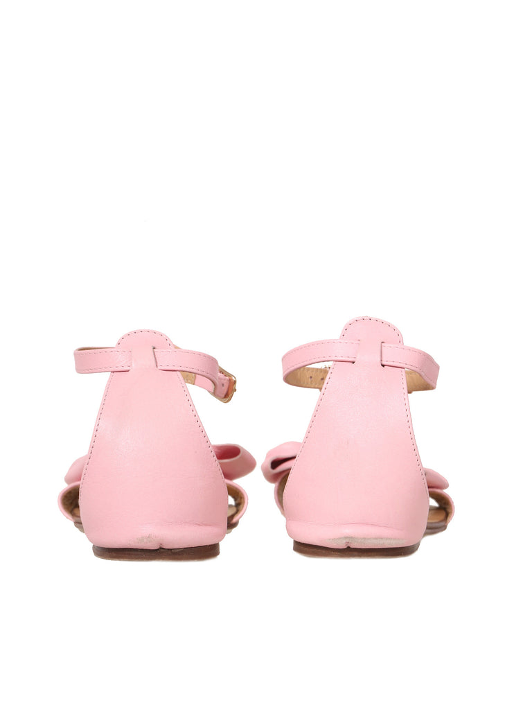 Red Valentino Leather Bow Embellished Sandals